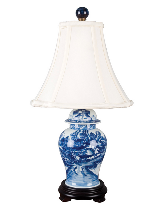 Lamp, Blue and White Classic