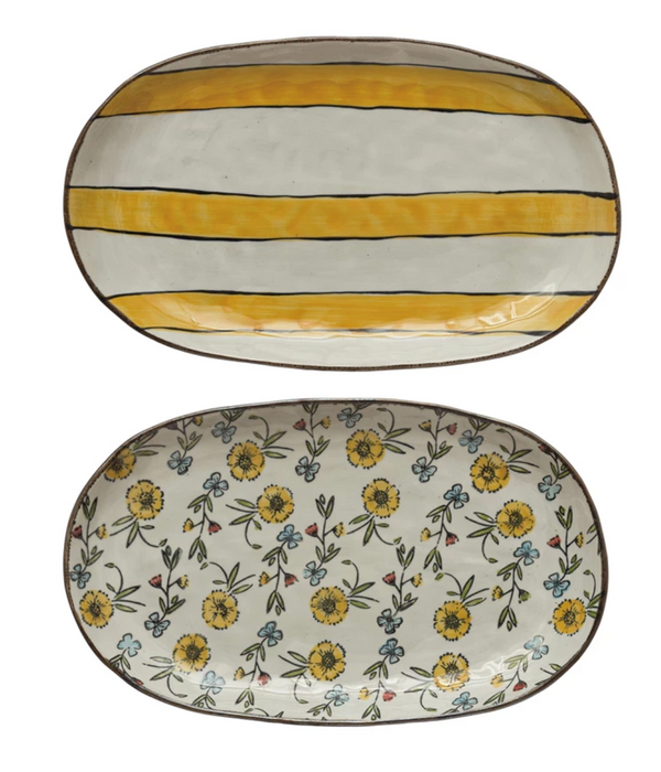 Hand Painted Stoneware Platter