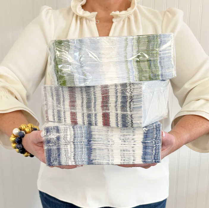 Guest Towels, Hydrangeas Stripe