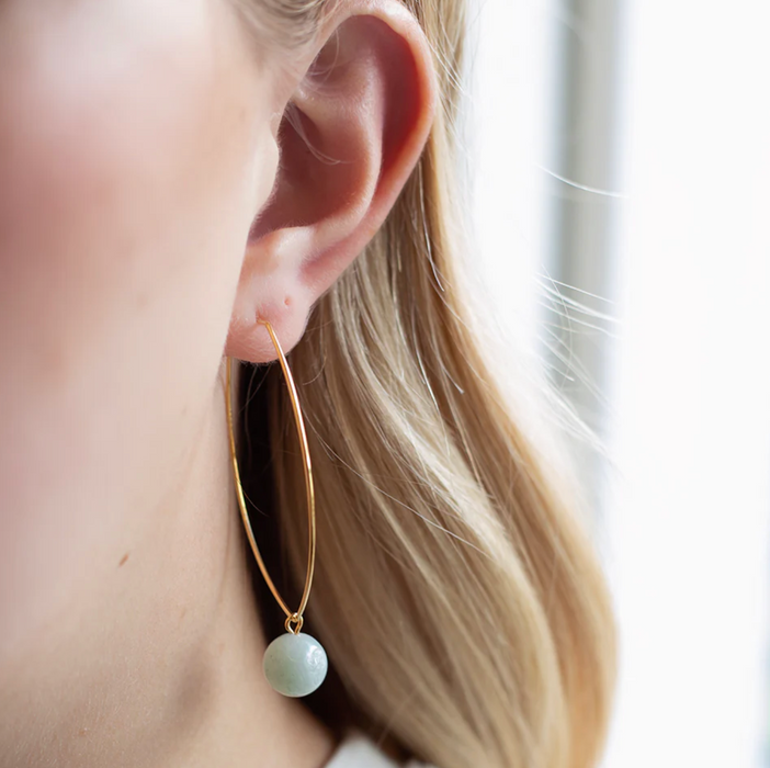 Earrings, Amazonite Gemstone