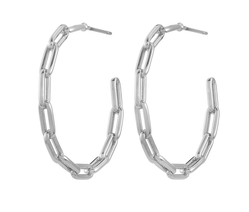Earrings, Chain Hoops