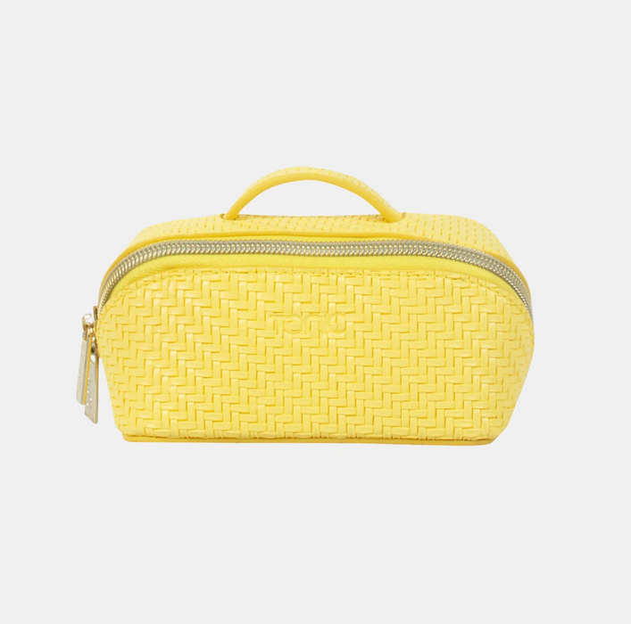 Herringbone Beauty Bag, Lemon