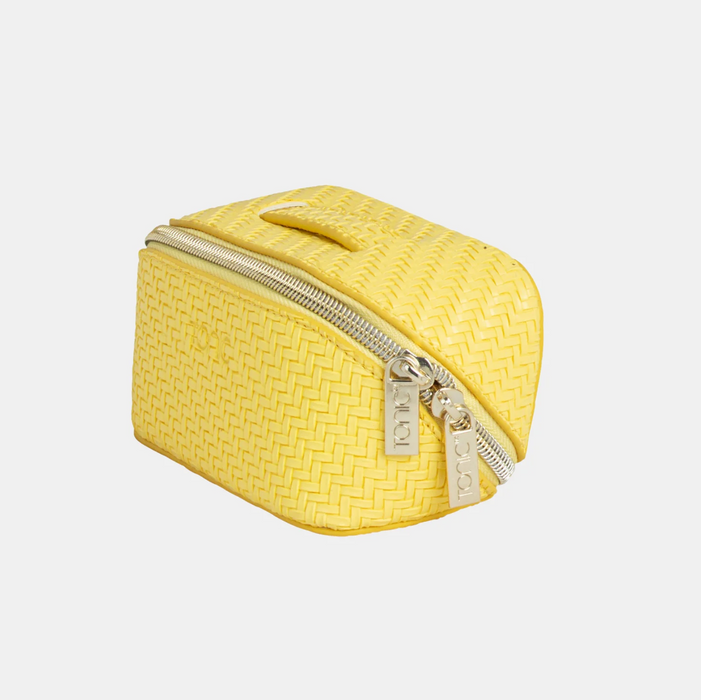 Herringbone Beauty Bag, Lemon
