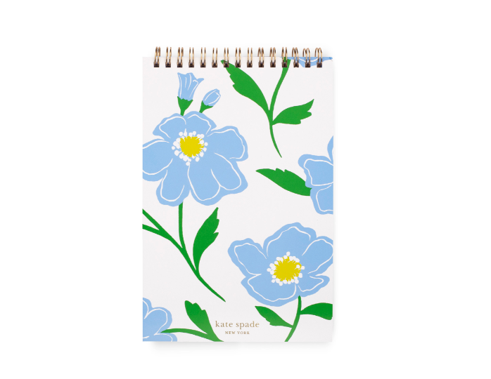 Kate Spade Top Spiral Notebook, Sunshine Floral