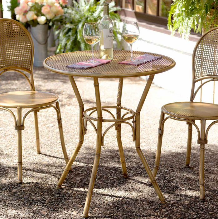 Metal Bistro Table & Chairs Set