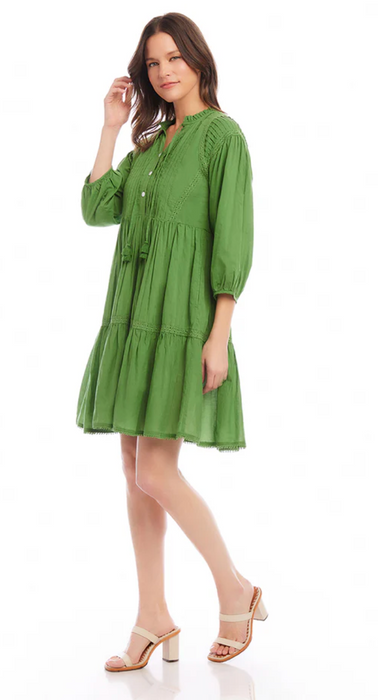 Tiered Dress, Green