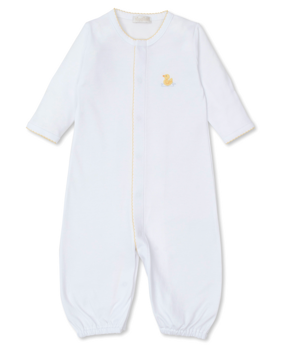 Pima Cotton Converter Gown, White with Duck