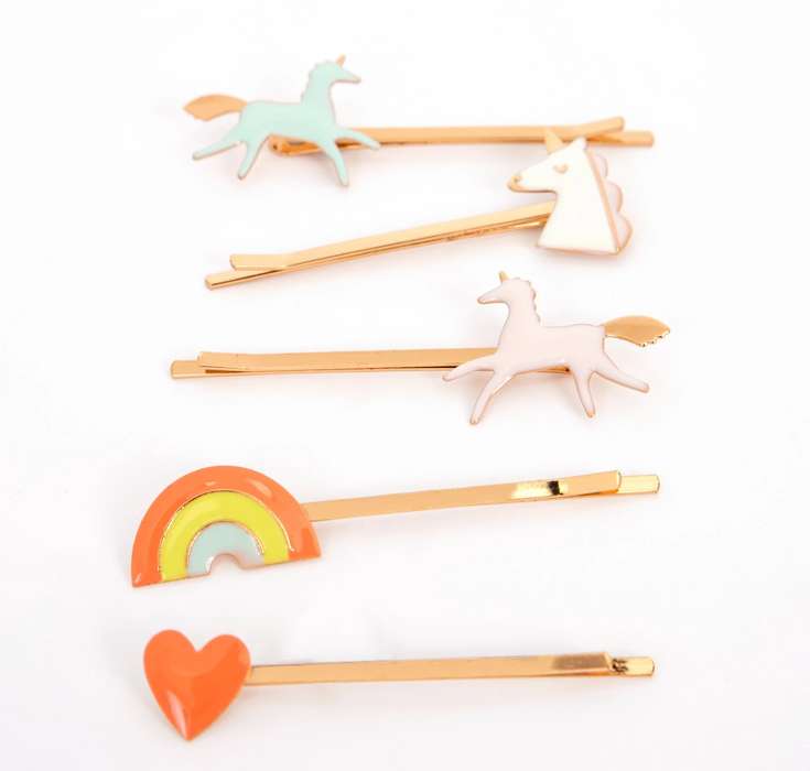 Unicorn Enamel Hair Slides