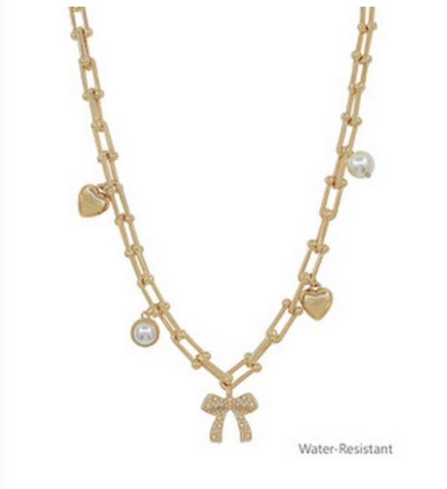 Necklace, Evan Gold Pearl