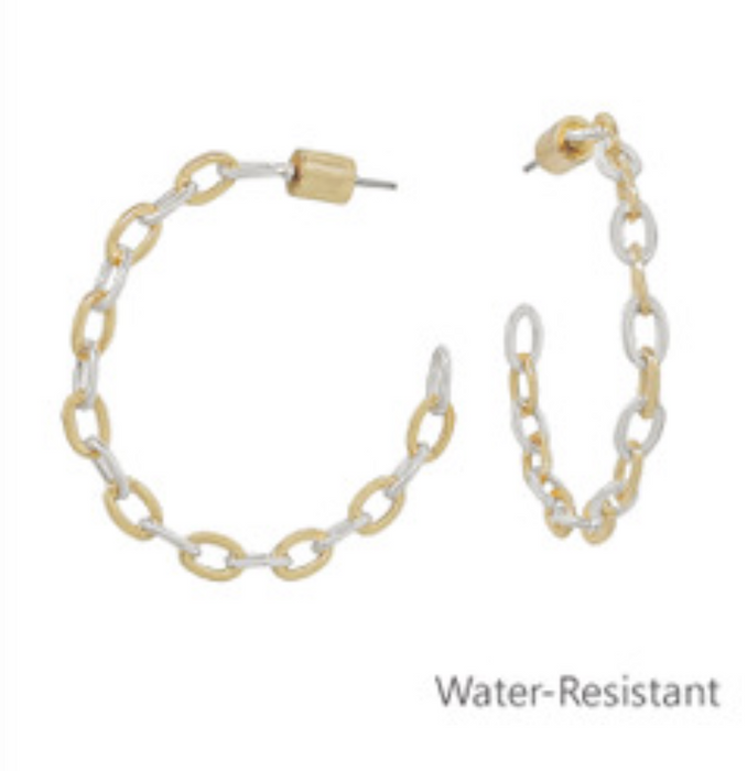 Earrings, Ray Gold & Silver