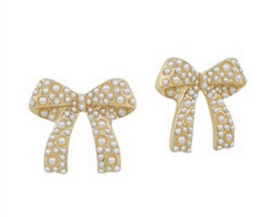 Earrings, Yvone Gold Pearl