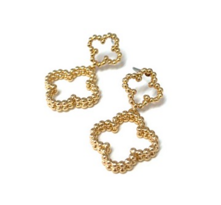 Earrings, Stork Gold