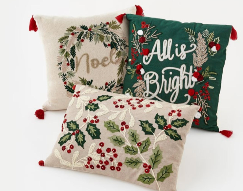 Holiday Pillows, 3 Styles