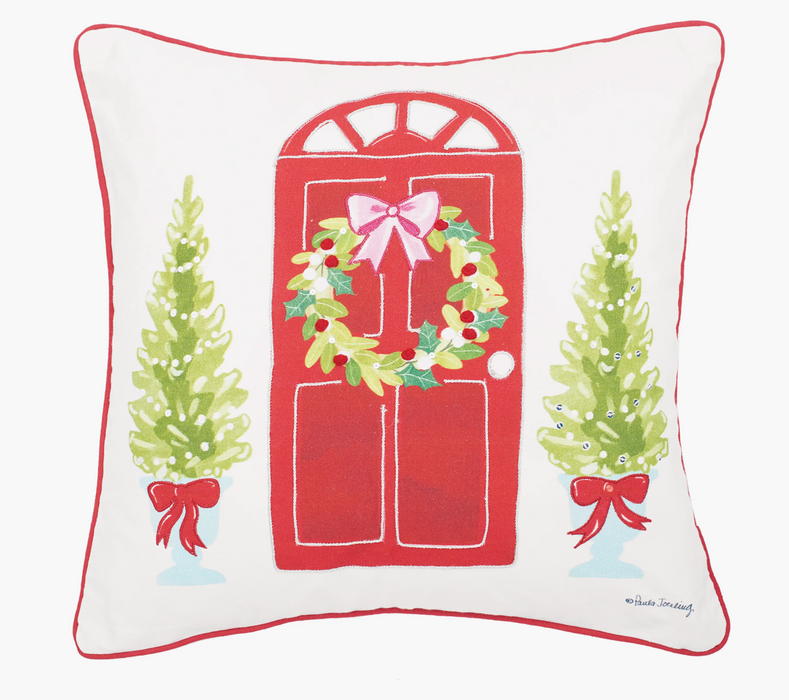 Throw Pillow, Door Wreath