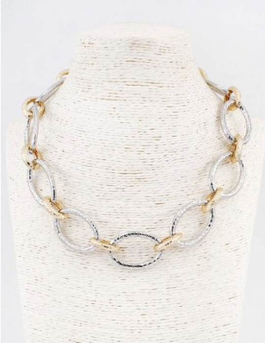 Necklace, Chase Gold & Silver