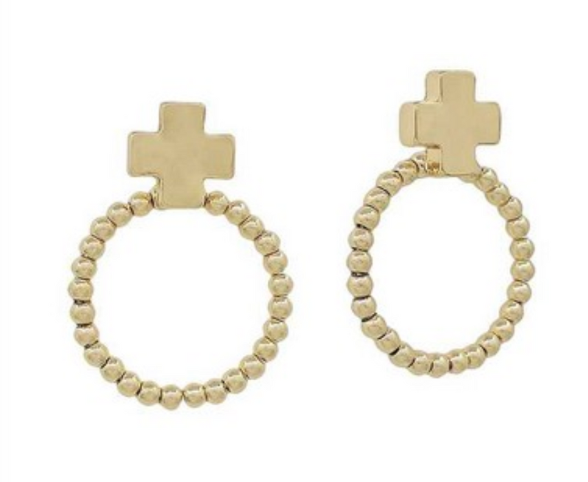 Earrings, Wade Gold