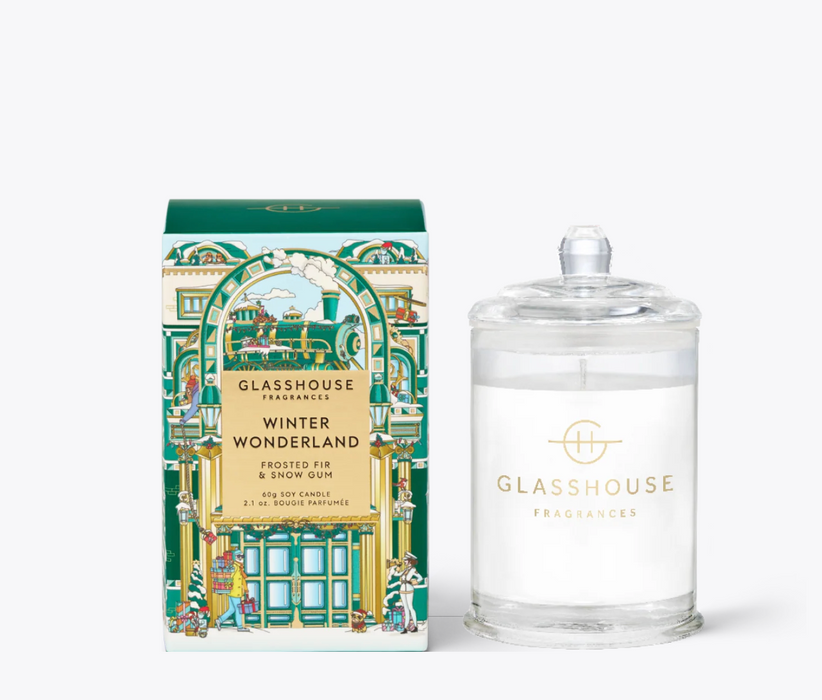 Glass Jar Votive Candle, Winter Wonderland