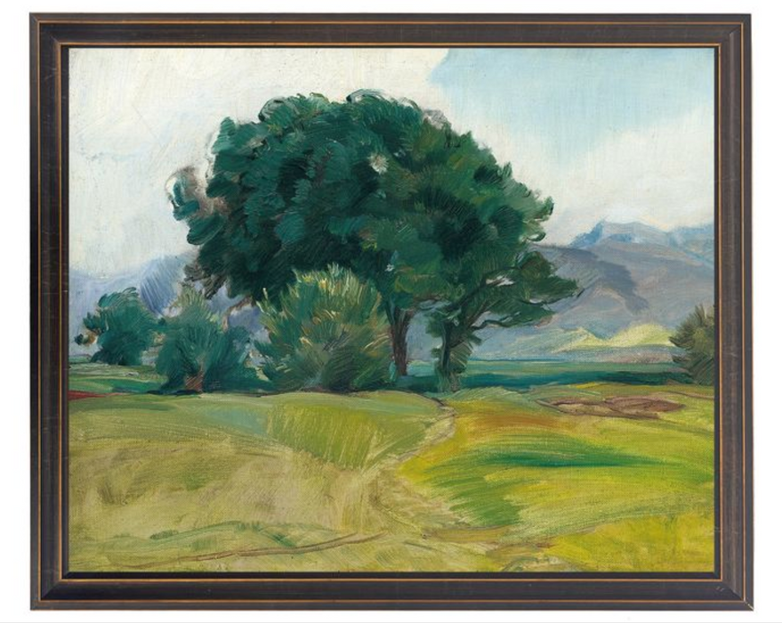 Art Print, Oil Painting of Tree Scene