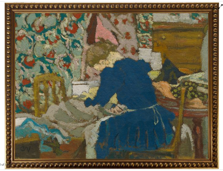 Art Print, Oil painting of Woman in Chair