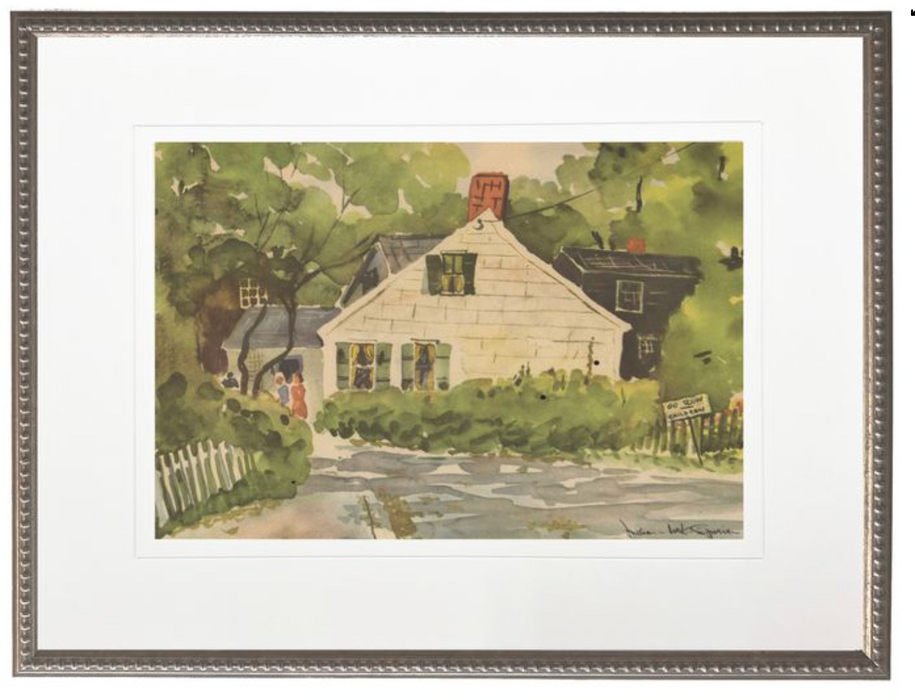 Art Print, Watercolor Summer House