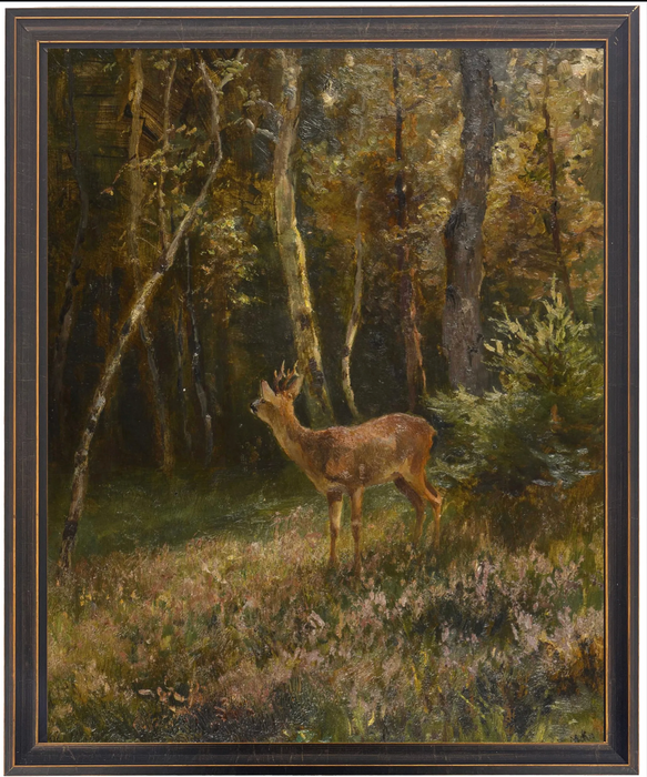 Art Print, Vintage Young Deer