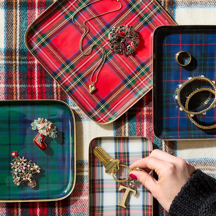 Tartan Metal Trays, 4 Styles