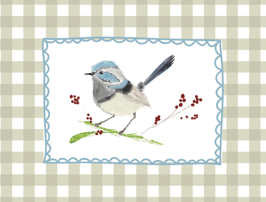 Boxed Folded Notes, Birdsong Blue, Sweet Little Bird