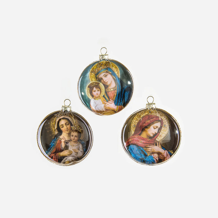 Madonna Medallion Ornament, 3 Styles