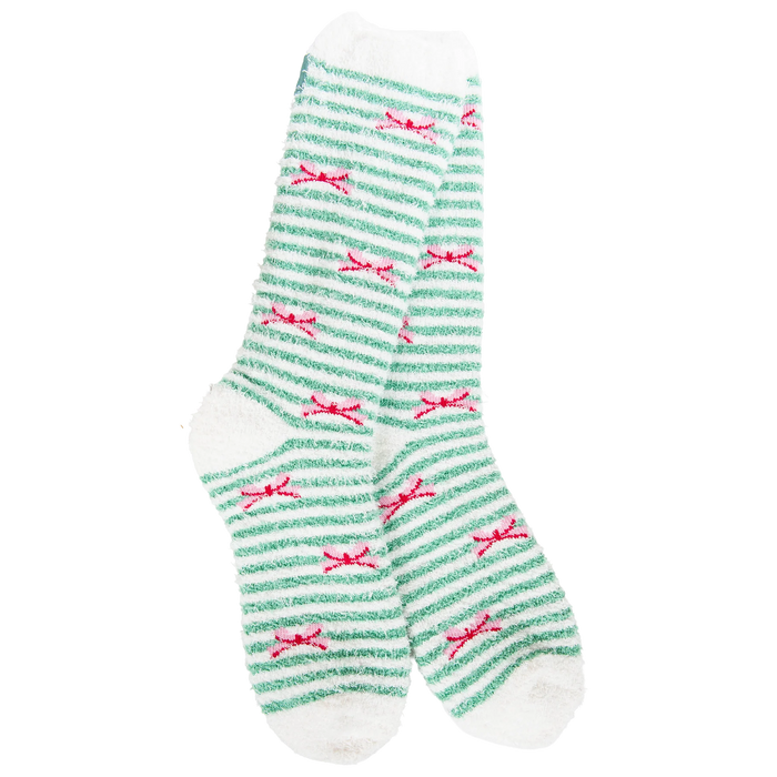 Cozy Lounge Socks, Holiday Bow