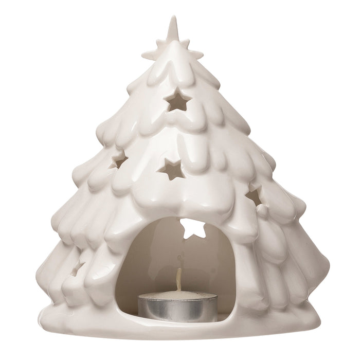 Stoneware Holy Family Candle Holder
