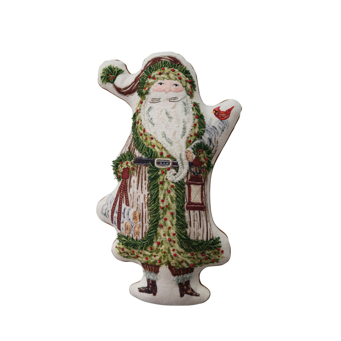 Throw Pillow, Printed Santa Shaped