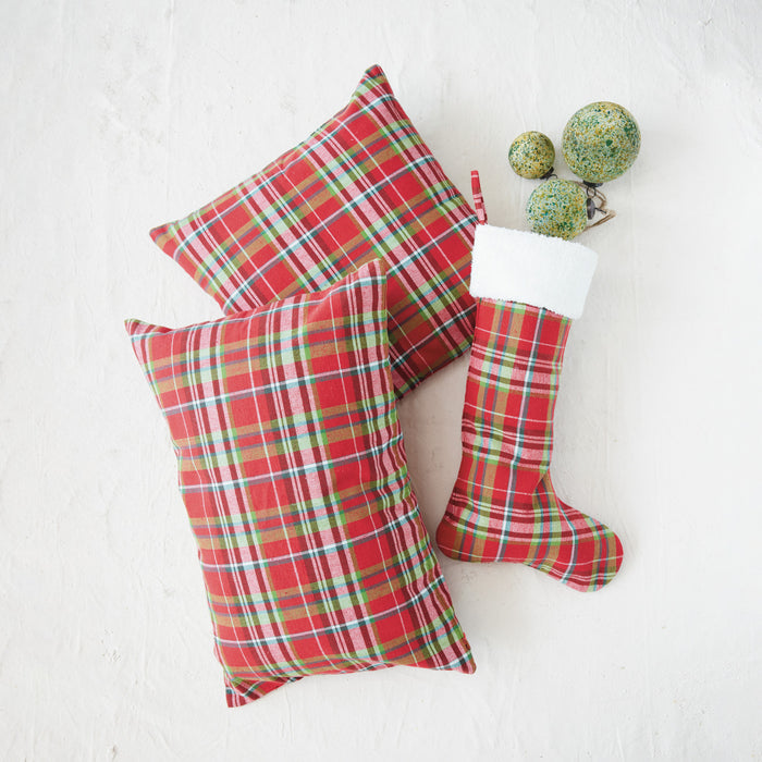 Throw Pillow, Tartan Plaid Pattern