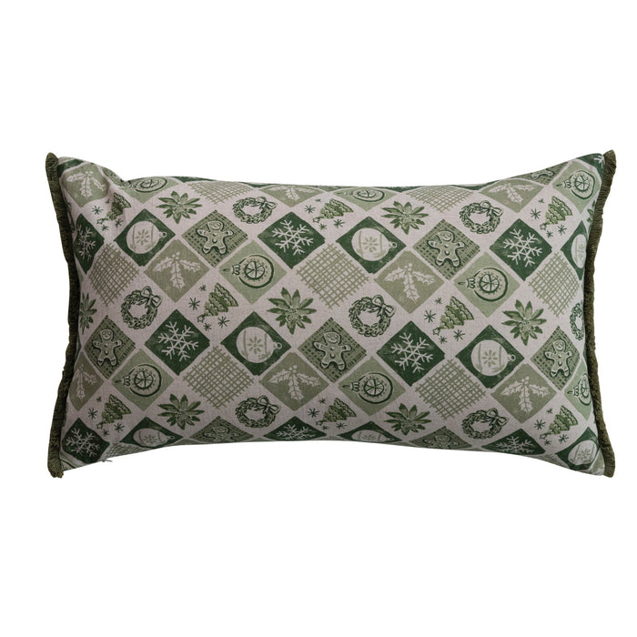 Throw Pillow, Cotton & Linen Lumbar