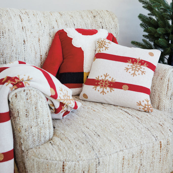 Throw Pillow, Cotton Velvet Santa Coat