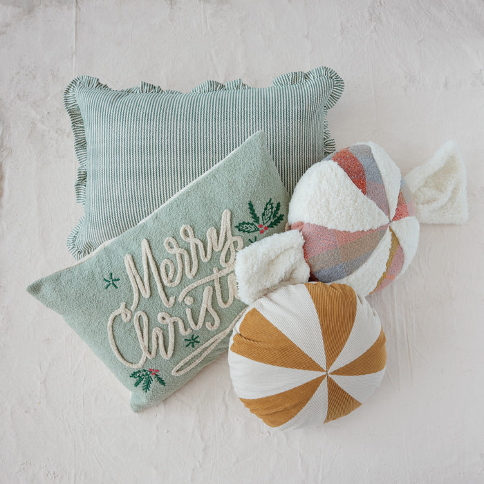 Throw Pillow, with Chenille Embroidery