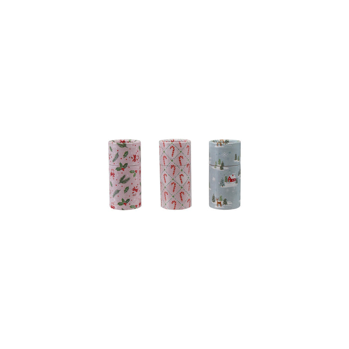 Safety Matches in Tube w/ Holiday Pattern, 3 Styles