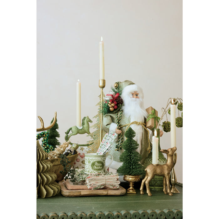 Plastic Bottle Brush Tree with Glitter & Urn Base