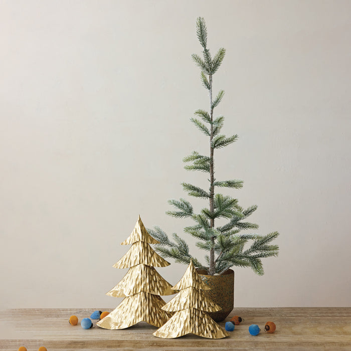 Hammered Metal Tree, Gold Finish