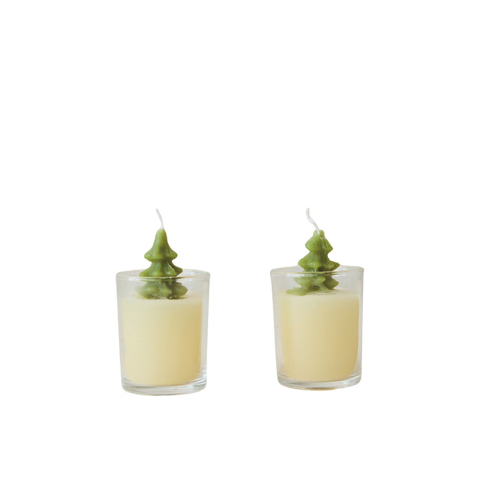 Votive Candles, Christmas Trees, Choose Gold or Green