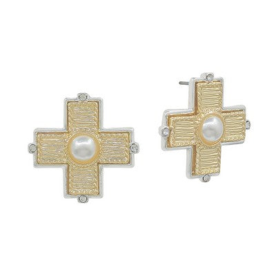 Earrings, Yoda, Gold Pearl