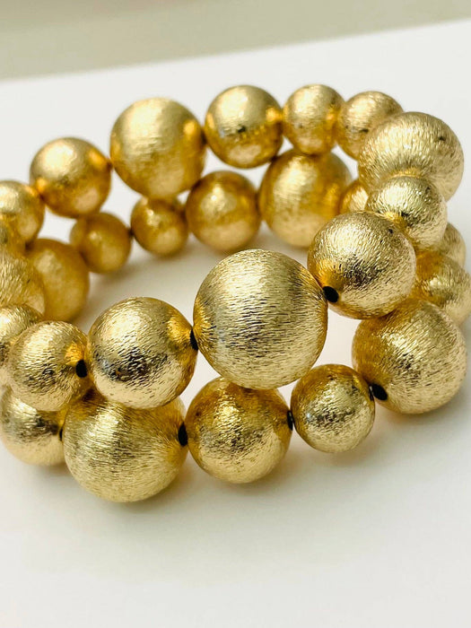 Bracelet, Mixed Big Ball Bracelet, Gold
