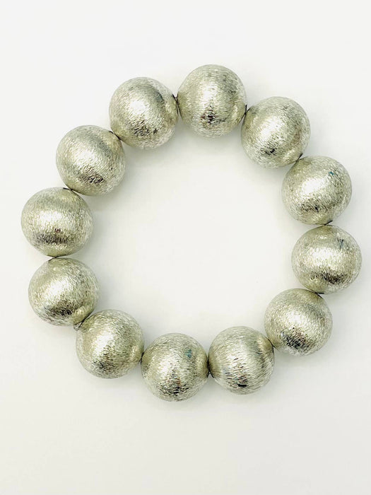 Bracelet, BIG Ball Bracelet, Brushed Silver