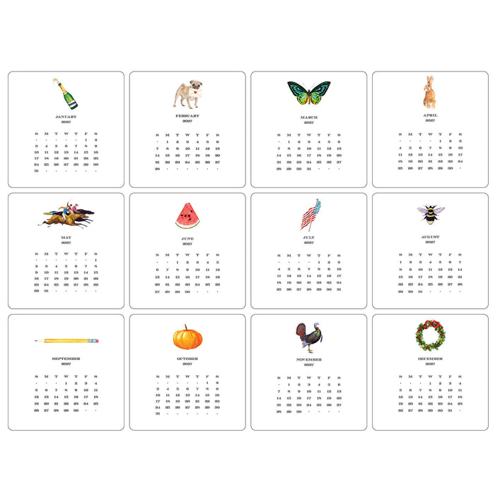 2027 Desk Calendar with Easel