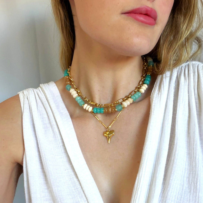 Necklace, Sand & Sky Stone Candy