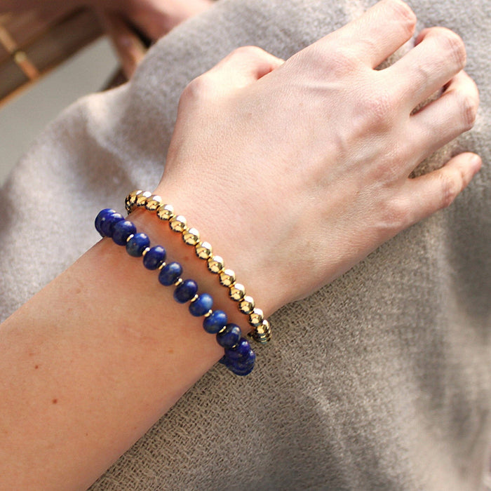 Bracelet, Midnight Lapis Beaded
