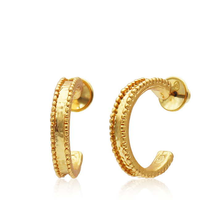Earrings, Dotty Hoops