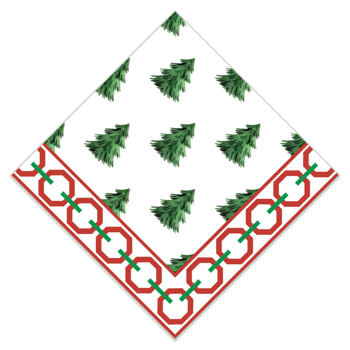 Paper Cocktail Napkins, Christmas Tree Farm