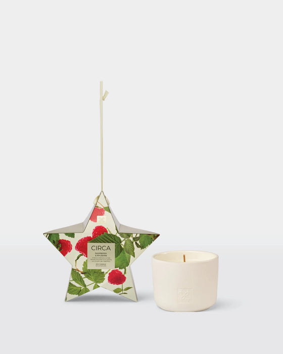 Candle Bauble, Raspberry & Rhubarb