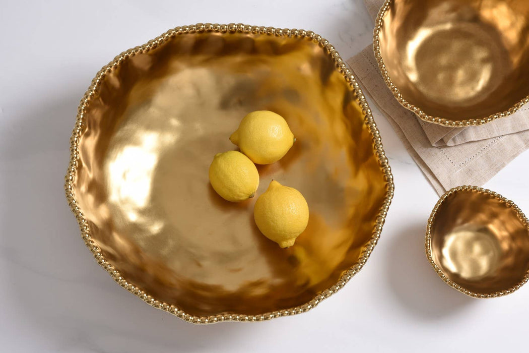 Pampa Bay Oversized Serving Bowl, Gold