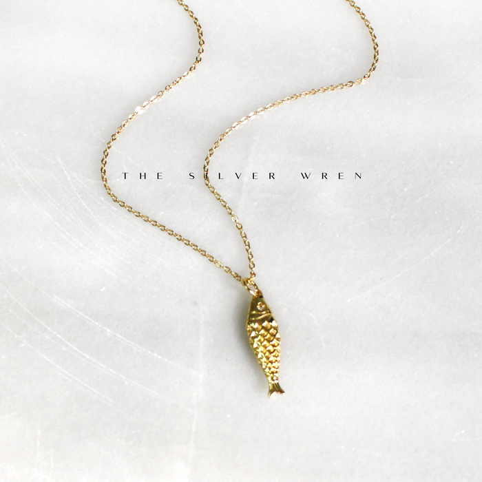 Necklace, Gold Fish Pendant